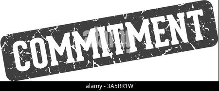 commitment stamp. commitment rectangular sign isolated on transparent background Stock Vector