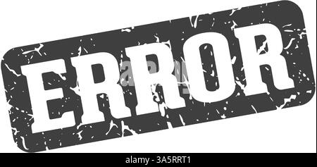 error stamp. error rectangular sign isolated on transparent background Stock Vector