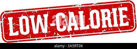 low-calorie stamp. low-calorie rectangular sign isolated on transparent background Stock Vector