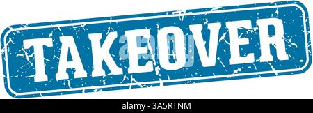 takeover stamp. takeover rectangular sign isolated on transparent background Stock Vector