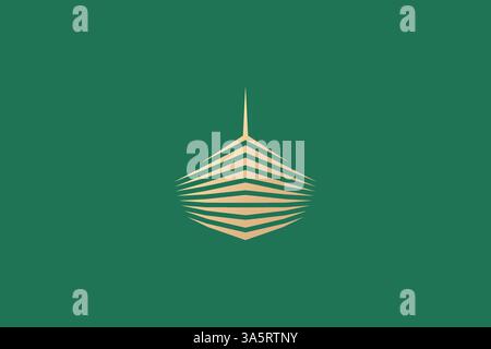Abstract Local Building Landmark Cultural Structure Logo Brand Identity Stock Vector