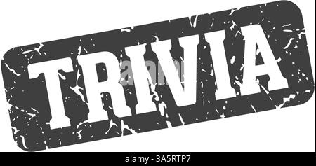 trivia stamp. trivia rectangular sign isolated on transparent ...