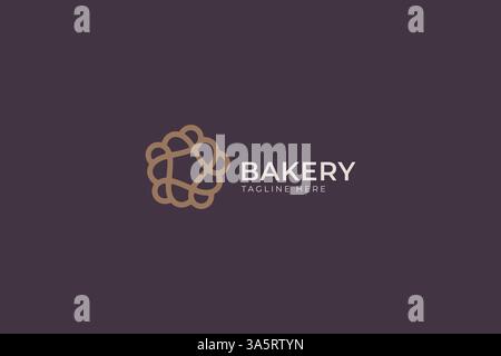 Bakery Bread Store Logo Brand Identity Simply Minimalist Concept Stock Vector
