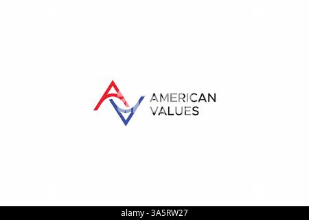 AV Logo for American Values Concept Brand Identity Industry Business Company United States Stock Vector