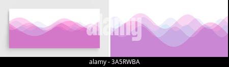 Abstract ocean seascape. Sea surface. Realistic landscape with waves. Nature background. Cover design template. 3d vector illustration for banner, fly Stock Vector