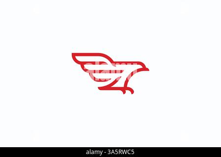 Logo Eagle Airplane Transportation Travel Express Delivery Logistic Business Sign Symbol Stock Vector