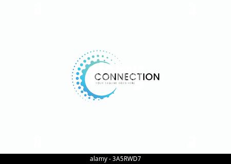 Connection Logo Communication Modern Business Global Technology Network Internet World Innovation Stock Vector