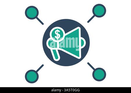 Affiliate icon. solid icon style. icon related to digital marketing. business elements vector illustration Stock Vector