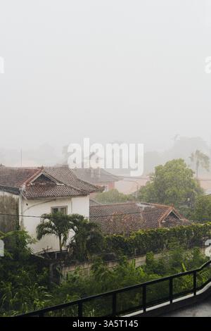 View from above on the roofs of Bali Stock Photo