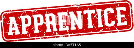 apprentice stamp. apprentice rectangular sign isolated on transparent background Stock Vector