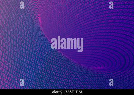 3d Data Digital Binary Tunnel Stock Photo