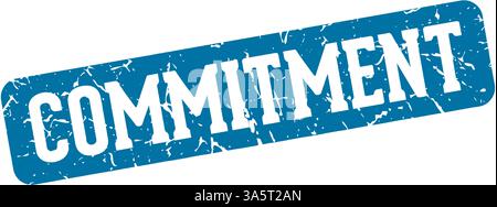 commitment stamp. commitment rectangular sign isolated on transparent background Stock Vector