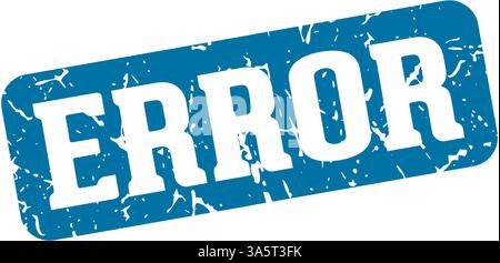 error stamp. error rectangular sign isolated on transparent background Stock Vector