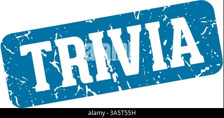 trivia stamp. trivia rectangular sign isolated on transparent ...