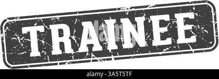 trainee stamp. trainee rectangular sign isolated on transparent background Stock Vector