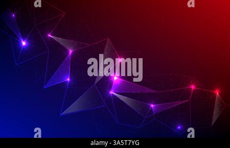 red and blue abstract background,line connection concept,Abstract  sphere shape background, bubble gradient background wallpaper, Creative bubble Stock Vector