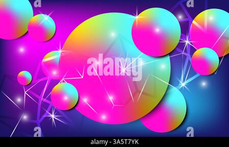 abstract colorful circle shape,Abstract  sphere shape background, bubble gradient background wallpaper, Stock Vector