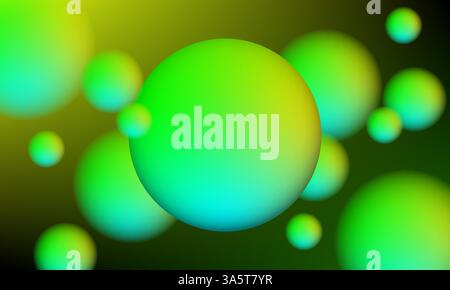 Color gradient round shape abstract background,  abstract  sphere shape background, bubble gradient background wallpaper, Creative bubble trendy Stock Vector
