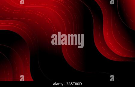 Red background with diagonal lines wave and gradient,simple polygonal elements, medical, business, technology or science design Stock Vector