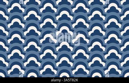 overlapping scale seamless pattern,traditional seamless embroidery pattern,Seamless pattern for home decorating ideas and fabric printing,textile Stock Vector