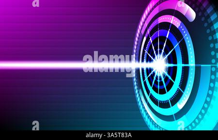 lighting circuit technology background,Medical, business, technology or science design.illustration Abstract futuristic electronic circuit technology Stock Vector