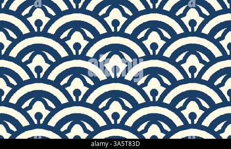 overlapping scale seamless pattern,traditional seamless embroidery pattern,Seamless pattern for home decorating ideas and fabric printing,textile Stock Vector