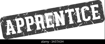 apprentice stamp. apprentice rectangular sign isolated on transparent background Stock Vector