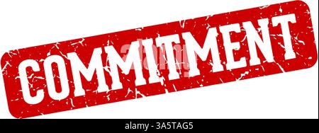 commitment stamp. commitment rectangular sign isolated on transparent background Stock Vector