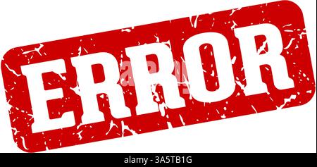 error stamp. error rectangular sign isolated on transparent background Stock Vector