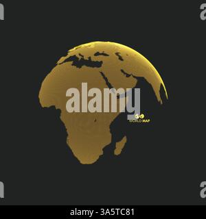 Africa and Europe. Earth globe. Global business marketing concept. Dotted style. Design for education, science, web presentations. Stock Vector