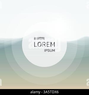 Water wave. Flowing background with halftone. Vector illustration with place for text. Stock Vector