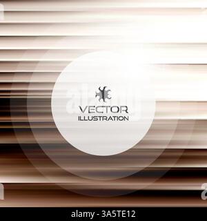 Wavy metallic background. Steel plate template. Round frame with place for text. Vector illustration. Stock Vector