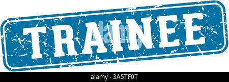 trainee stamp. trainee rectangular sign isolated on transparent background Stock Vector