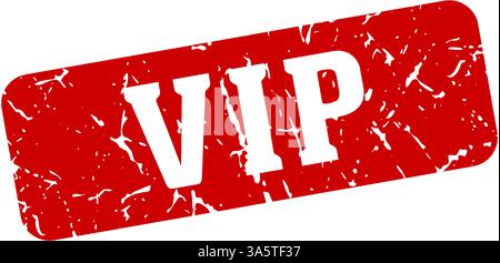 vip stamp. vip rectangular sign isolated on transparent background Stock Vector