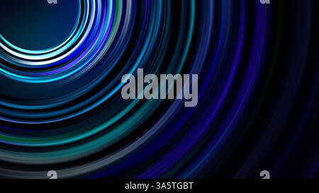 Abstract Background Featuring Blue and Black Circular Waves in a Creative Design Style Stock Photo