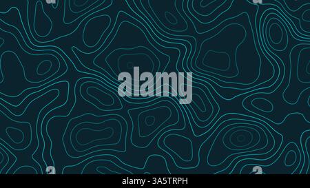 Topographic line background. Topography lines map. Contour geographic texture. Mountain pattern. Topograph terrain. Conditional relief geography. Geo Stock Vector