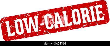low-calorie stamp. low-calorie rectangular sign isolated on transparent background Stock Vector