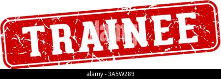 trainee stamp. trainee rectangular sign isolated on transparent background Stock Vector
