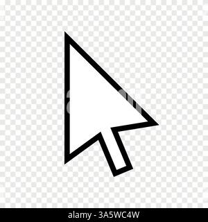 Cursor arrow icon click pointer. Vector internet cursor symbol point arrow outline isolated Stock Vector