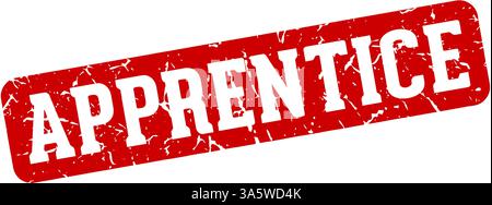 apprentice stamp. apprentice rectangular sign isolated on transparent background Stock Vector
