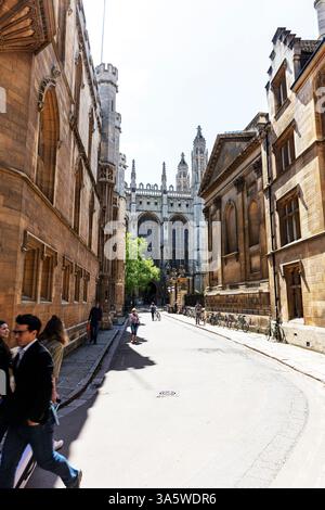 Cambridge, Cambridgeshire, UK, England, Cambridge city UK, Cambridge UK, Cambridge City UK, narrow streets, road, street, centre, city centre, Stock Photo
