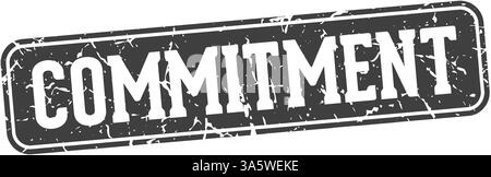 commitment stamp. commitment rectangular sign isolated on transparent background Stock Vector