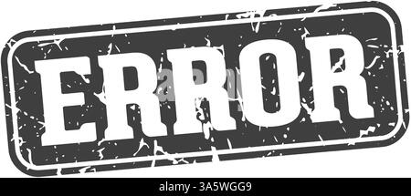 error stamp. error rectangular sign isolated on transparent background Stock Vector