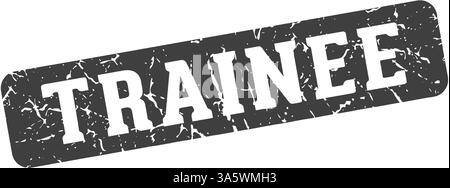 trainee stamp. trainee rectangular sign isolated on transparent background Stock Vector