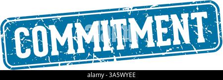 commitment stamp. commitment rectangular sign isolated on transparent background Stock Vector