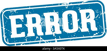 error stamp. error rectangular sign isolated on transparent background Stock Vector