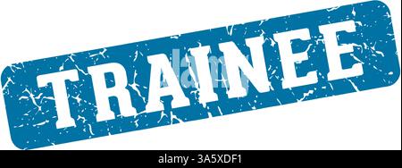 trainee stamp. trainee rectangular sign isolated on transparent background Stock Vector