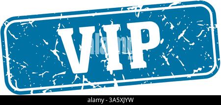 vip stamp. vip rectangular sign isolated on transparent background Stock Vector