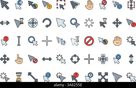 Selection and cursors icons High-Quality Vector Icons Collection with ...