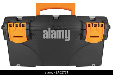 plastic tool case, tool box on white background. Stock Photo